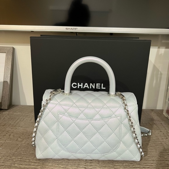 Chanel Coco Handle Small Light Blue Iridescent Limited Edition - Picture 3 of 13